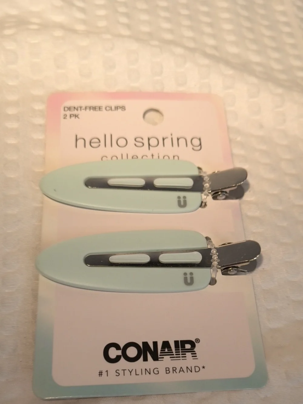Conair  Mint Hair Clips - 2 Pack Dent Free Clips